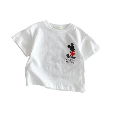 Imagem de Camiseta Infantil De Verão Mickey Manga Curta Lazer Ao Ar Livre Moda P