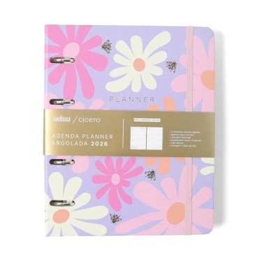 Imagem de AGENDA PLANNER ARGOLADO 2026 MELISSA SEMANAL NOTAS A5 COLOR BLOOMY