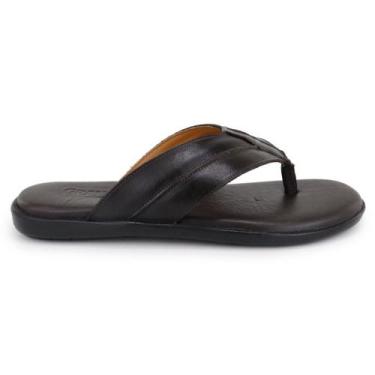 Imagem de Chinelo Masculino de Couro Calce Fácil Conforto Casual - KRN SHOES, Pr