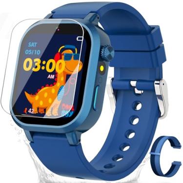 Imagem de Melontti Relógio inteligente para crianças, jogos, câmera dupla, lanterna de reprodutor de música, despertador, tela sensível ao toque, presente para crianças de 3 a 12 anos (azul)