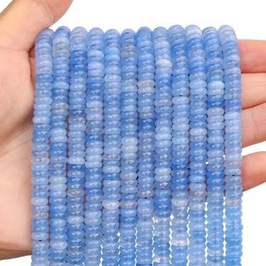 Imagem de BONNY BOXX 1 fio (150 peças) natural 2 * contas de água-marinha Rondelle de 6 mm, contas de pedra de disco de ábaco natural, pedra preciosa espaçadora solta para pulseira faça você mesmo, colar e