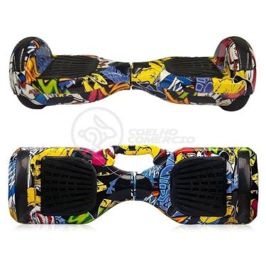 Imagem de Hoverboard Infantil Skate Elétrico Arte Urbana Led Grafite