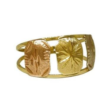 Imagem de Anel Em Ouro 18k 750 3 Chapas Octogonal-Feminino