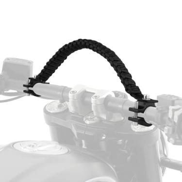Imagem de GOLPEW Alça De Segurança Para Quadriciclo, Resistente Motocicleta, Universal, Guidão 0,75-1,37" Com Cabo Paracord, Compatível Bicicletas Can Am Outlander Honda Foreman (Preta)
