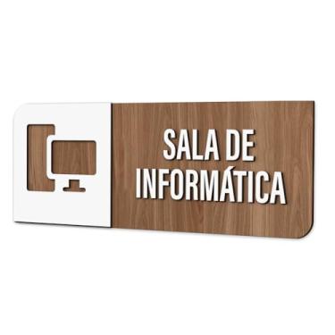 Imagem de Placa de Sinalização Indicativa - Sala de Informática