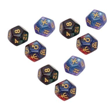 Imagem de Conjunto de Dados Poliédricos, Dados de Jogo de Mesa Portáteis para Piquenique Em Viagem (Cor gradiente)