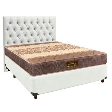 Imagem de Cama + Box Branco E Colchão D26 Casal - Ortophedic Sankonfort + Cabeceira