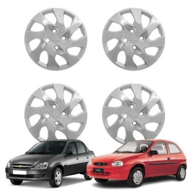 Imagem de Jogo Calota Aro 13 GM Corsa 94-02 Classic 95-09 Cubo Baixo - Grid Calo