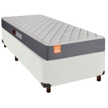 Imagem de Conjunto Cama Box Branco Solteiro + Colchão D23 Pro Inducol