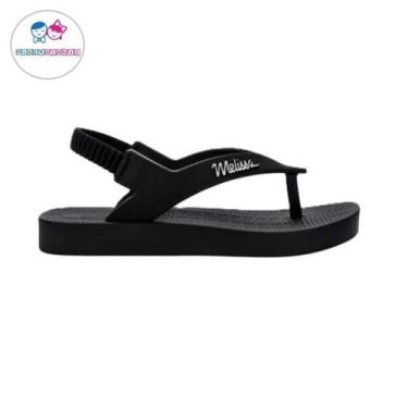 Imagem de Mini Chinelo Melissa Sun Long Beach Baby Original - Mk-35762, Preto, 2