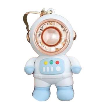 Imagem de YWBL-WH Mini Ventilador Dos Desenhos Animados, Chaveiro Portátil Bonito Usb Recarregável Bladeless Viagem Portátil Pequeno Ventilador de Mesa para Saco Escolar Pingente (Azul claro)