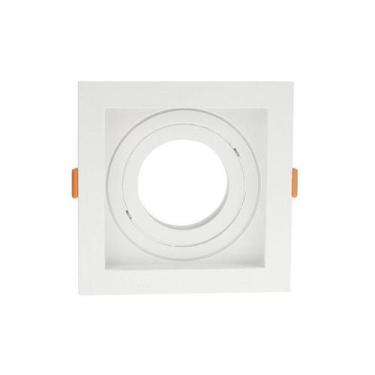 Imagem de Spot Recuado De Embutir Quadrado Móvel Par 20 Branco Taschib - Taschib