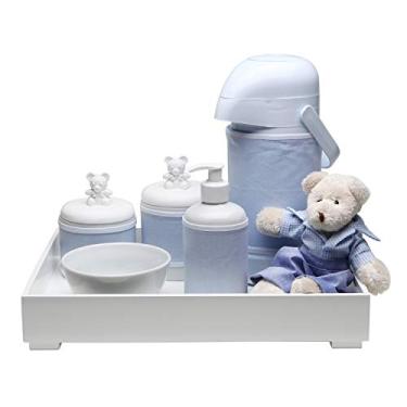 Imagem de Kit Higiene Toys Claro Urso Azul Quarto Bebê Infantil Menino