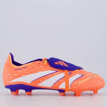 Imagem de Chuteira Adidas Predator League FG/MG Lin Campo Laranja, 41
