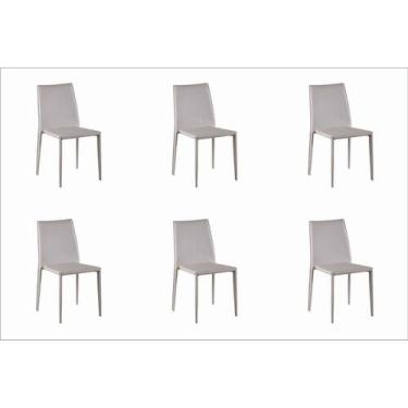 Imagem de Kit 6 Cadeiras de Jantar Amanda Revestimento PVC - Rivatti