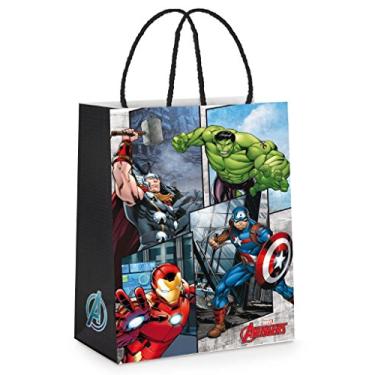 Imagem de Sacola de Papel para Presente, Cromus Embalagens, Avengers, 10 Unidades, Laminado, 26x19.5x9.5