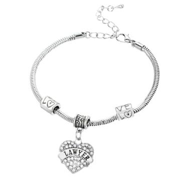 Imagem de Pulseira de advogado para mulheres e homens, presente para advogados, presente de agradecimento para advogados, presentes de formatura para estudantes de direito, One Size, Strass, Sem Pedra Preciosa