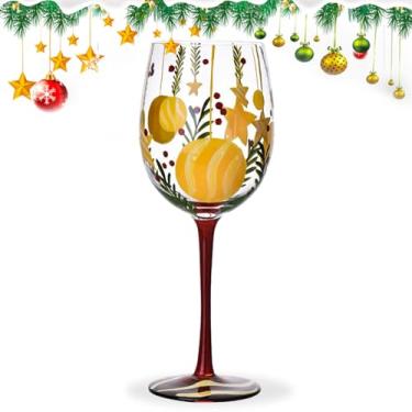 Imagem de Taças de Vinho Natalícias Pé Longo,Copos De Água | Artigos para Bebidas Festivas para Celebrações de Natal Inverno Ano Novo Casa Festa em Família