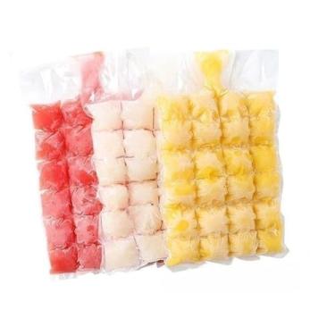 Imagem de Sacos descartáveis para cubos de gelo, máquina de congelamento autovedante, molde de cubo de gelo para bebidas de verão (100)