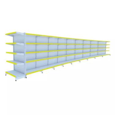 Imagem de Gondola Centro 170 Fit Ate 9 Metros 1 Ponta Branco 95b Pe Amarelo - AM