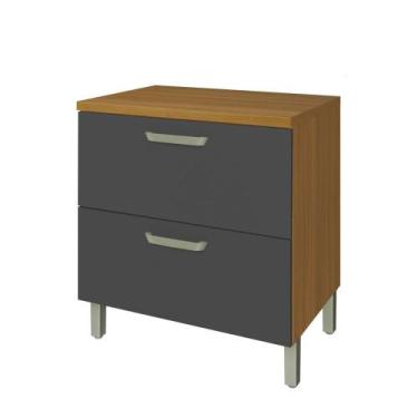 Imagem de Balcão 1 Porta 1 Gaveta 80cm Princesa Nesher, Grafite