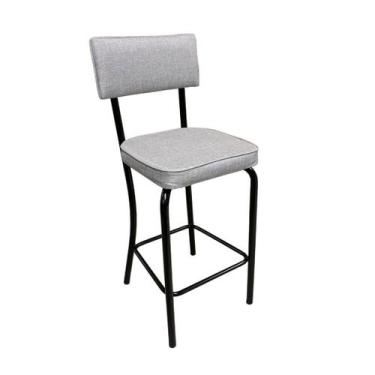 Imagem de Banqueta Olivia Altura 73cm para Bar e Cozinha Preta com Assento Confo