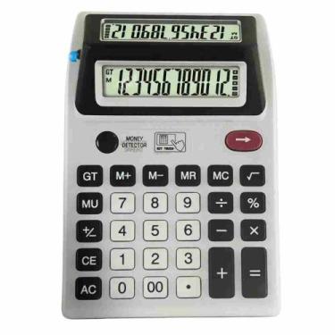 Imagem de Calculadora De Mesa Visor Duplo Testa Dinheiro Compacta - Arcanjo Mix