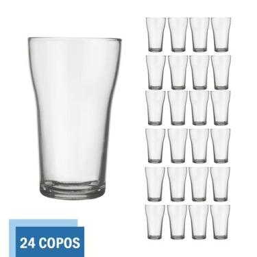 Imagem de Conjunto 24 Copos Vidro 200ml Boteco Chop Transparente Nadir - NADIR F