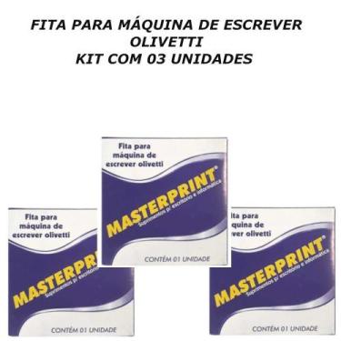 Imagem de Fita maquina de escrever olivetti kit 3 unidades - MASTERPRINT