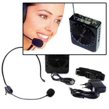 Imagem de Kit Professor Megaphone C/ Microfone (Preto) - MARKELK
