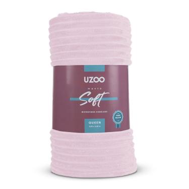 Imagem de Manta Microfibra Flannel Soft Queen Canelada 220x240cm - Uzoo Manta Microfibra Flannel Soft Queen Canelada 220x240cm Rose