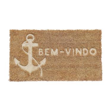 Imagem de Capacho De Poa Fibra De Coco Relevo âncora 60x33cm - Uzoo Capacho Fibra De Coco Rt Relevo 60x33cm Ancora