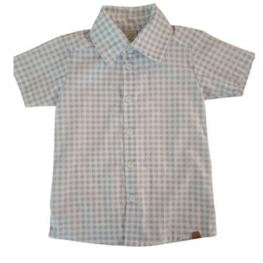 Imagem de Camisa Xadrez Infantil Country  Manga Curta, Estilo Sertanejo Moderno 