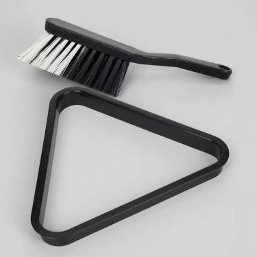 Imagem de Triangulo Plástico E Escova Limpa Mesa Sinuca Bilhar Snooker
