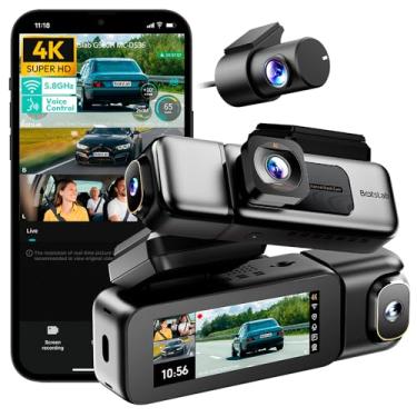 Imagem de Câmera Veicular G980H 3 Canais Frontal Interna Traseira Full HD Visão Noturna Sensor G Gravação Loop Monitoramento Estacionamento para Carro Segurança 24h