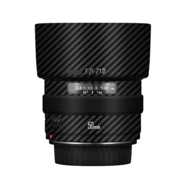Imagem de Adesivo de lente de câmera EF 50 1.4 para Canon EF 50 mm F1.4 Película protetora de vinil decalque skin (fibra de carbono preto)