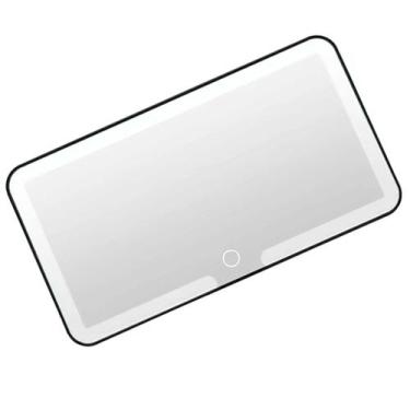 Imagem de Espelho De Carro Retrovisor Led 3 Cores Usb Sem Fio Quebra Sol Ilumina