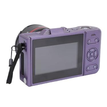 Imagem de Yunseity Câmera Digital 4K de 64MP Com Zoom de 18x, Foco Automático Anti Shake Facial Motion Detecção Wi -Fi Compact Vlogging Camera, Tela de 3in HD, Bateria de 1200mAh (PURPLE)