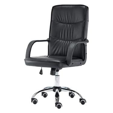 Imagem de Cadeira de escritório ergonômica cadeira de computador encosto cadeira de escritório cadeira giratória apoio de braço fixo cadeira de trabalho cadeira elevatória cadeira de jogos necessária