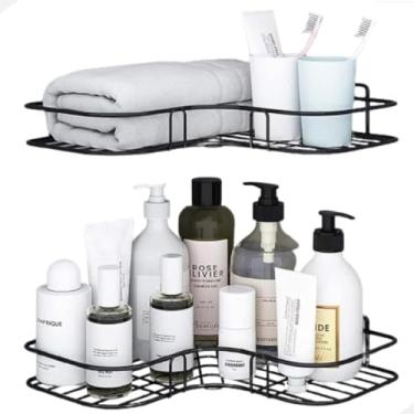 Imagem de Prateleira de Banheiro Multifuncional em Ferro, Organizador para Banheiro, Suporte de Parede