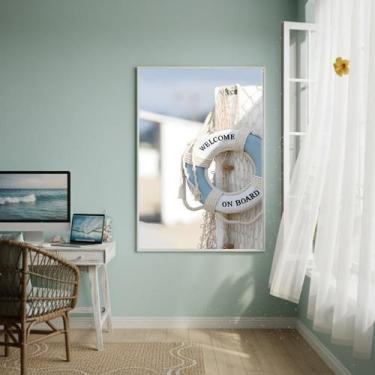 Imagem de Quadro Decorativo Boia Salvavidas Bemvindo-70X50Cm - Quadros On-Line