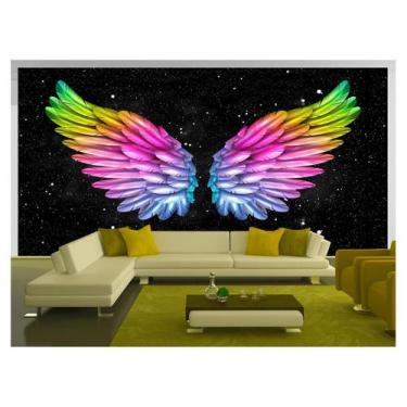 Imagem de Papel De Parede 3D Arte Asas Selfie Insta Cores 3,5M Tra415 - Você Dec