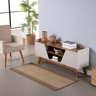 Imagem de Passadeira Tapete Sisal 1,80m Bege Antiderrapante Cozinha Corredor Qua