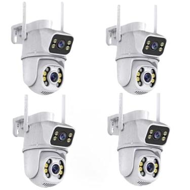 Imagem de Câmera De Segurança Ip Wifi Full HD 2 Lentes Visão Noturna Microfone Durawell ICSEE 9697 (KIT4)