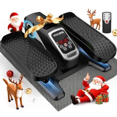 Imagem de VIVURN -018 Mini exercitador motorizado de perna elíptico sob a mesa, 12 velocidades, 5 modos, enquanto está sentado para idosos, como visto na TV, com tapete antiderrapante, silencioso e portátil