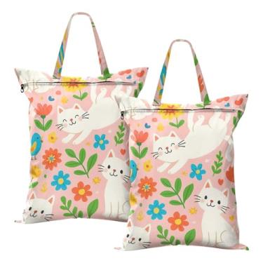 Imagem de SEHANY 2 peças de sacos grandes de lavanderia com alça, à prova d'água, bolsa de roupa para viagem e natação