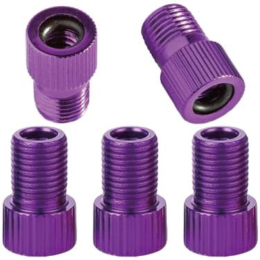 Imagem de Adaptador de válvula Mueller Austria Presta para Schrader, pacote com 2, prata (roxo)