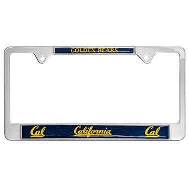 Imagem de Moldura para placa de licença AMG Auto Emblems NCAA Oficialmente Licenciada Premium Metal Cromado Brilhante – Segunda Geração – Versão Mascote (Cal)