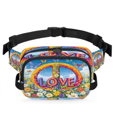 Imagem de Pochete de jardim com flores de primavera para mulheres e homens com alça ajustável, bolsa transversal, bolsa de peito, bolsa tiracolo, Cor 17