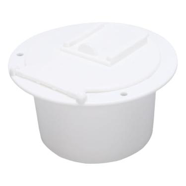 Imagem de Akozon Tampa da Escotilha do Cabo de Alimentação RV Plástico ABS Fácil Instalação Escotilha Redonda do Cabo Elétrico para RV Motorhome